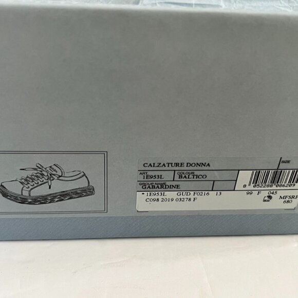 Prada navy canvas gabardine lace shoes size 40 - Picture 9 of 9